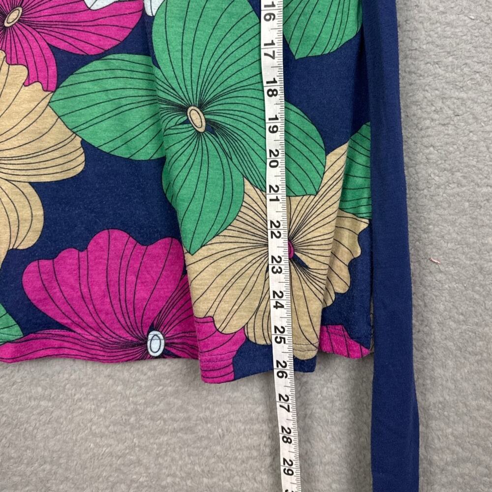 Charlotte Russe Y2K Floral Empire Waist Tunic Top Tie Back Stretch Size M Boho - Picture 6 of 8